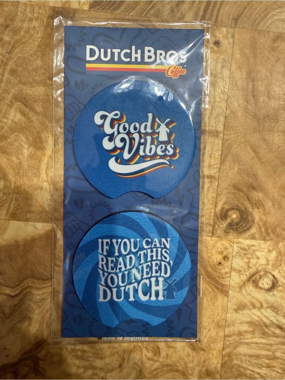 Dutch Bros car coasters